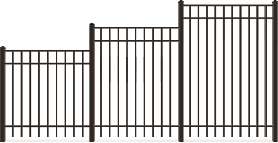 Residential Aluminum fence height options Danville Virginia