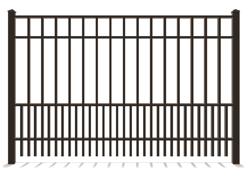 Aluminum pet fence with puppy pickets in Danville Virginia