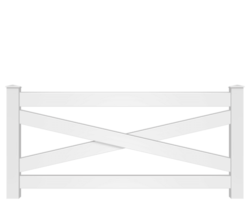 Vinyl Crossbuck fence contractor in Danville Virginia