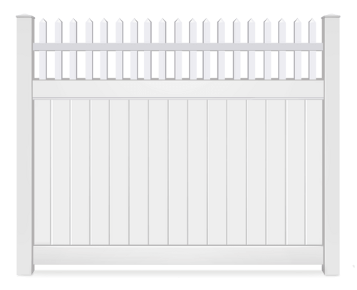 Vinyl Spindle Open Top fence contractor in Danville Virginia