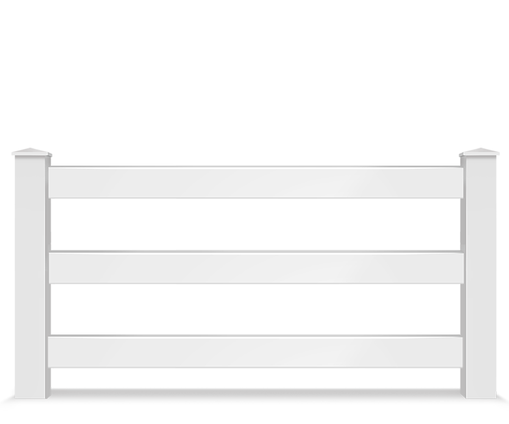 Vinyl split rail farm fence contractor in Danville Virginia