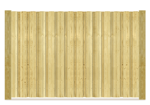 Board on Board wood fence in Danville Virginia
