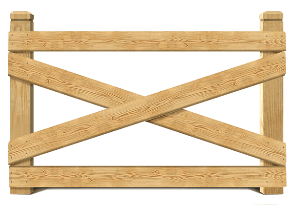 Crossbuck wood fence in Danville Virginia