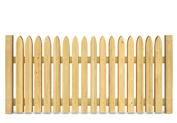 Residential Gothic Picket wood fence in Danville Virginia