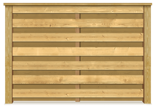 Horizontal Shadowbox wood fence in Danville Virginia