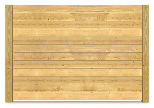 Horizontal wood fence in Danville Virginia