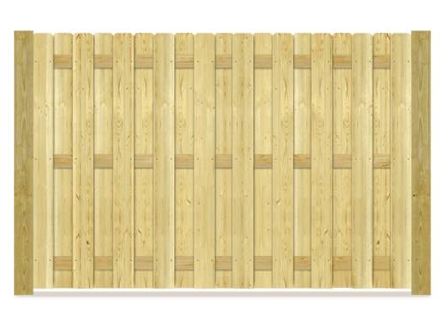 Shadowbox wood fence in Danville Virginia