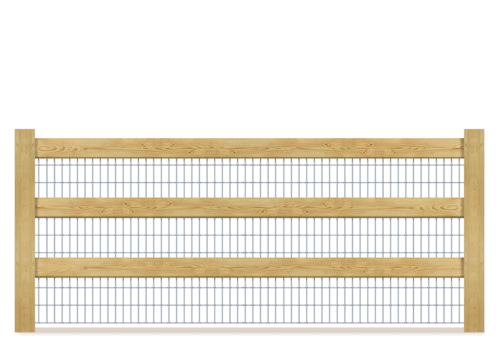 Post & Board With Wire Mesh wood fence in Danville Virginia